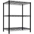 Hds Trading 3 Tier Steel Wire MultiPurpose FreeStanding Heavy Duty Shelf, Black ZOR95907